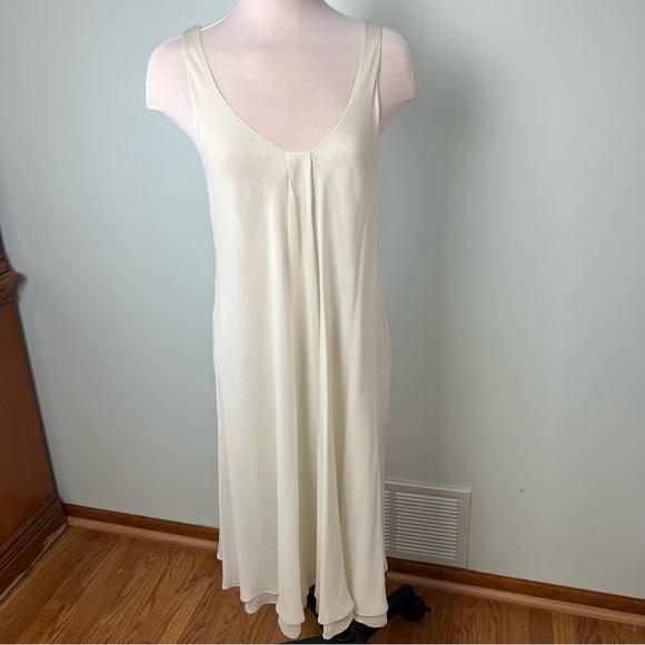 Eileen Fisher Dresses & Skirts - Eileen Fisher Ivory 100% Silk Slip Dress - Women’s Size Large